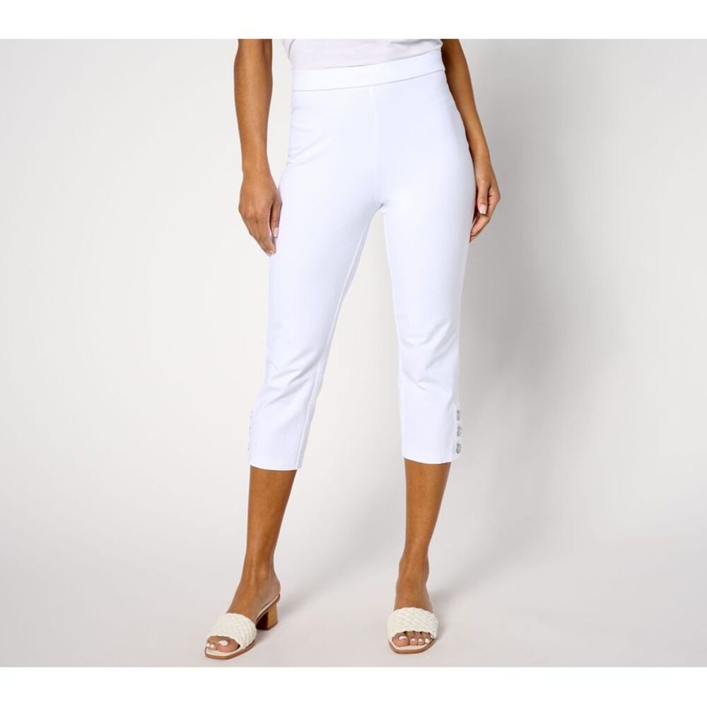 Ryan Simkhai Eyeshop Women's Plus Sz Pants 2X Weekend Premium Slim White A647460